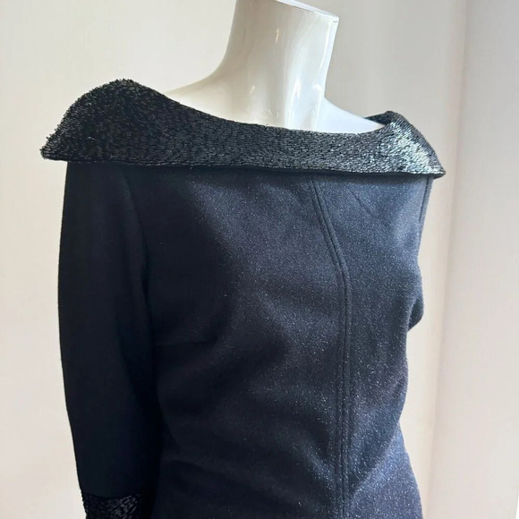 Matis by Lucian Matis Retro Style 50s 60s Beaded Sheath Dress M - Picture 3 of 12